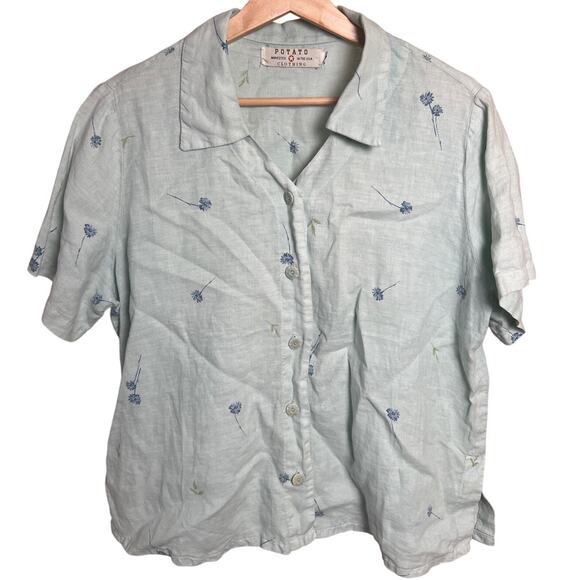 Vintage Potato Clothing Floral Women's Button Up Size Small - Picture 1 of 5